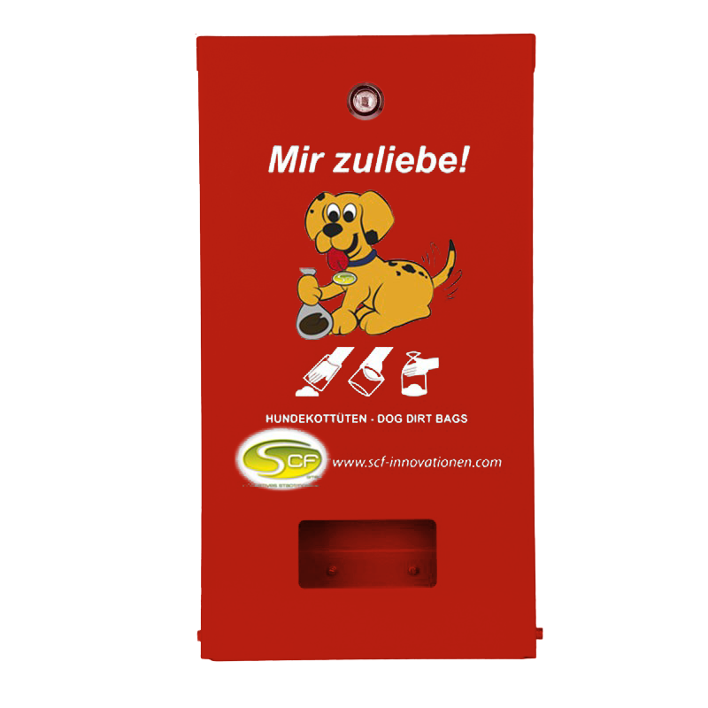 Hundekotbeutelspender Snoopie Wandmontage, Verkehrsrot Hundekotbeutelspender Snoopie Wandmontage, Verkehrsrot
