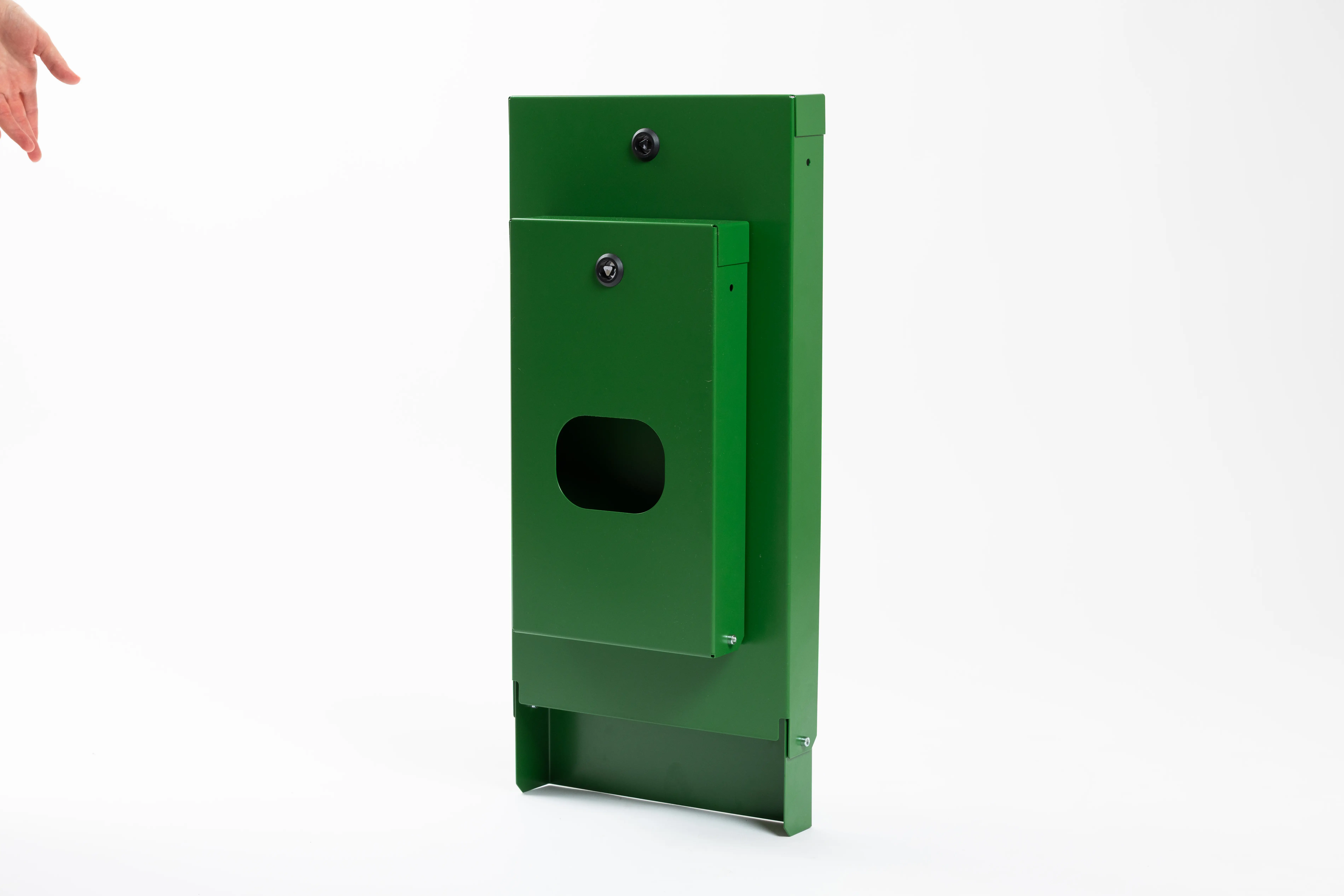 Pick and Bin Zsamramsack  Laubgrün Frontale ansicht rechts schräg