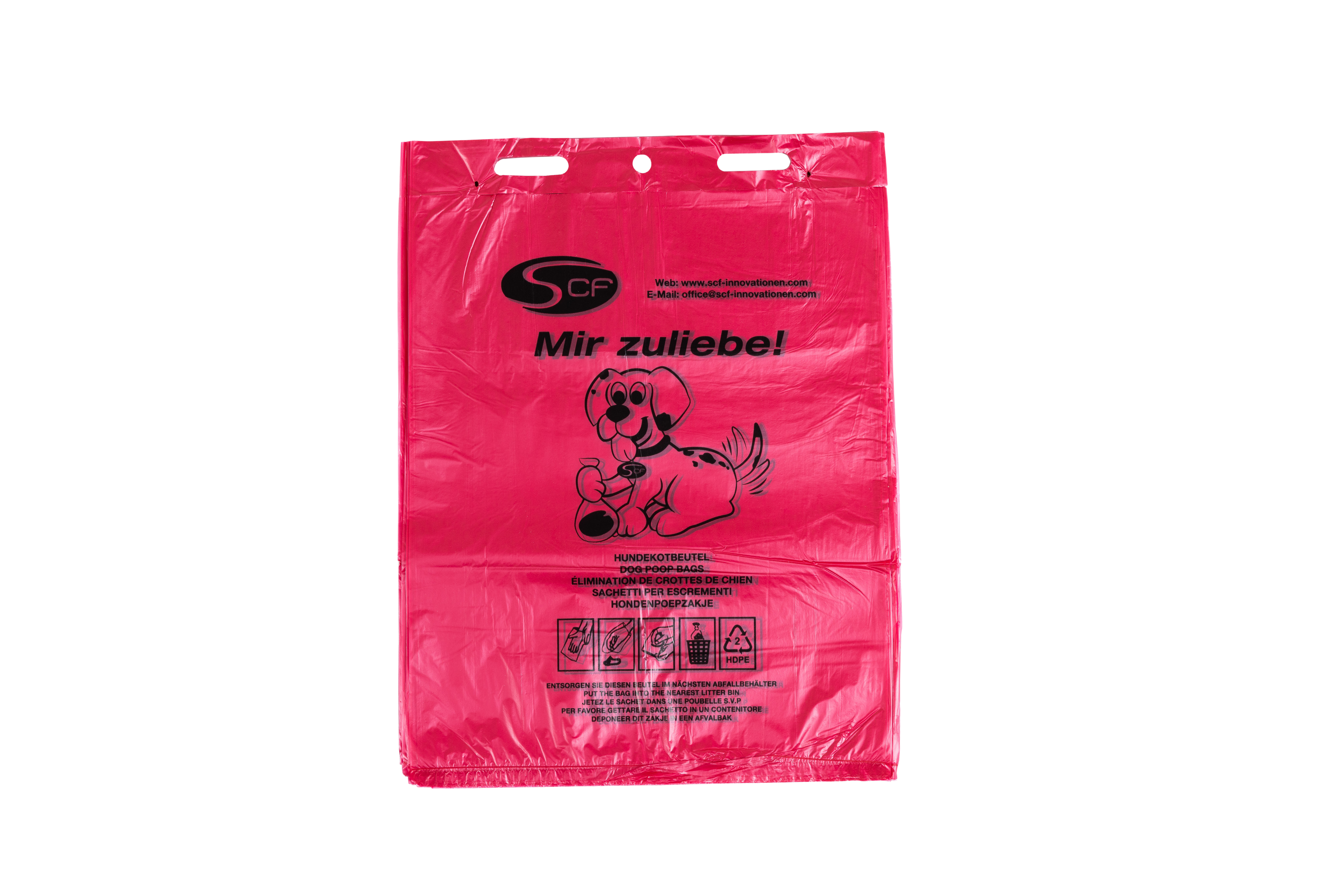 Hundekotbeutel Flexi Rot Hundekotbeutel Flexi/Standard Rot transparent mit aufschrifft