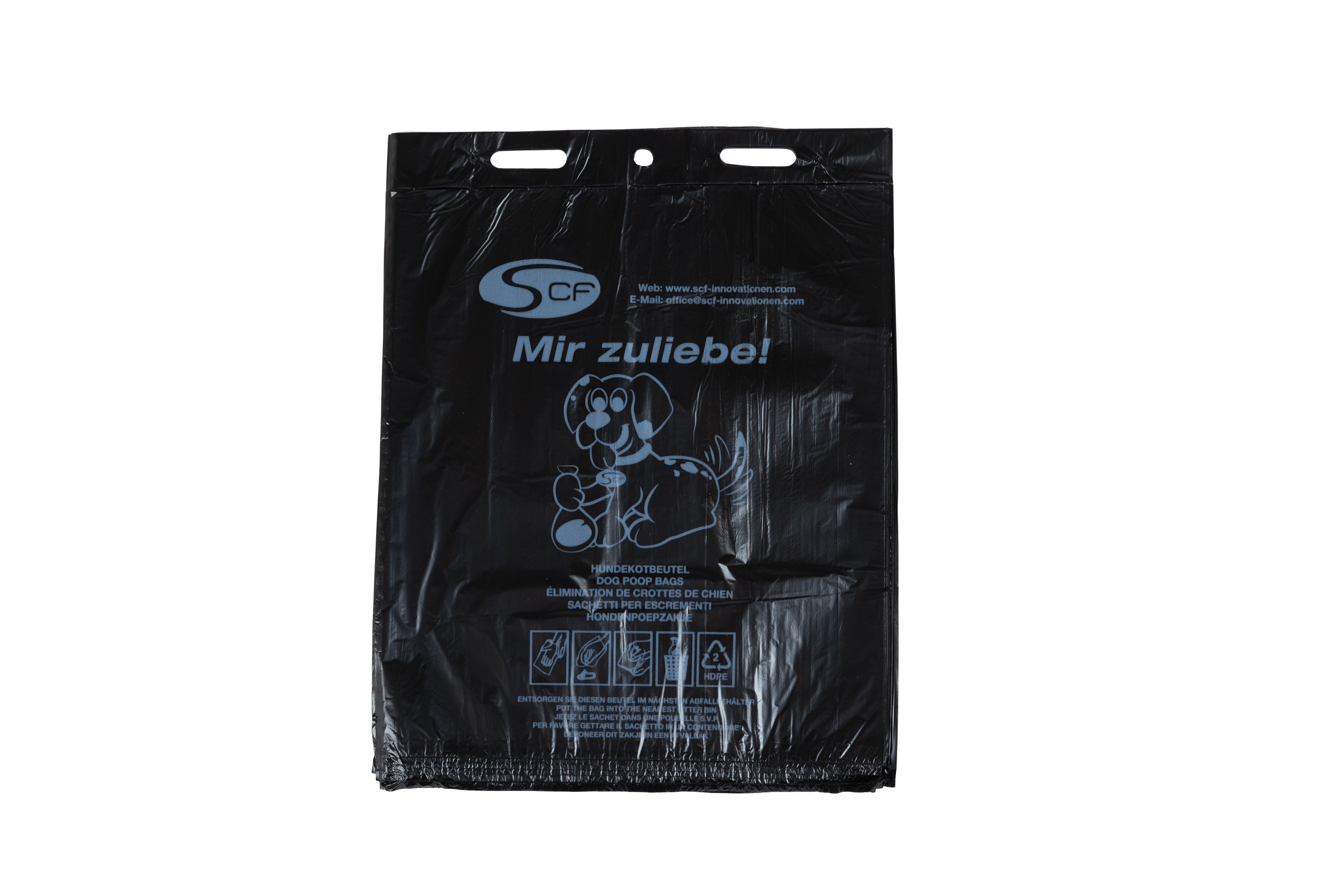 Hundekotbeutel Flexi/Standard Schwarz Hundekotbeutel Flexi/Standard Schwarz mit aufschrifft